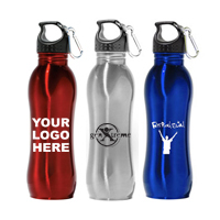 26 oz. BPA Free Stainless Steel Bottle Includes Carabiner Clip